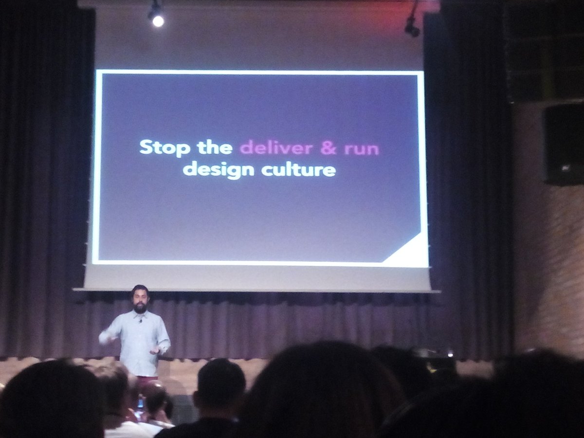 icpuigmal's tweet photo. Have a relationship with your product or client so don't hand in a ppt and run #sddbcn @kukukaka02 https://t.co/LbUw099pcE