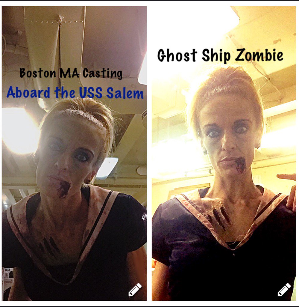 ms_pats's tweet photo. Acting aboard the USS Salem haunted 🎃ship 🔮👻☠️#GhostShip #UssSalemShip all month playing zombie https://t.co/M2MJaYJdVI