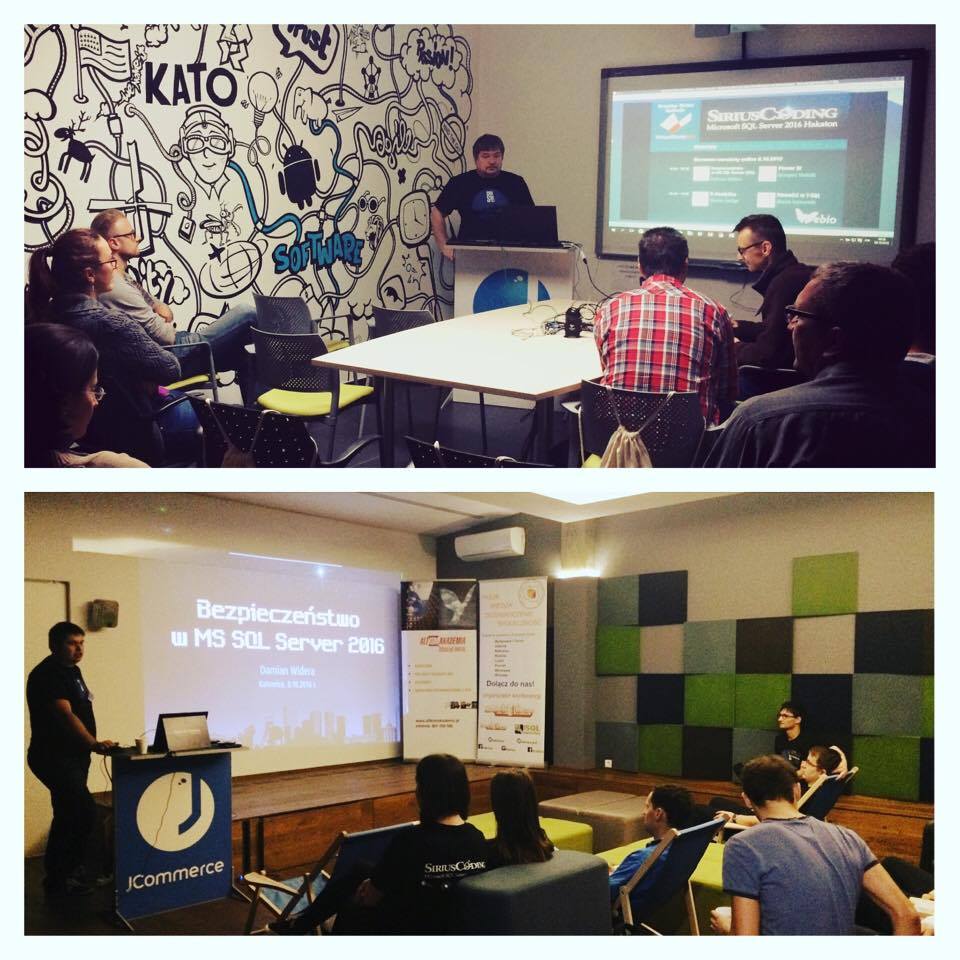 SiriusCoding's tweet image. @DamianWidera i @gstolecki w I części warsztatów podczas #SiriusCoding #hackathon mówili o #SQL #SQLServer oraz #BusinessIntelligence