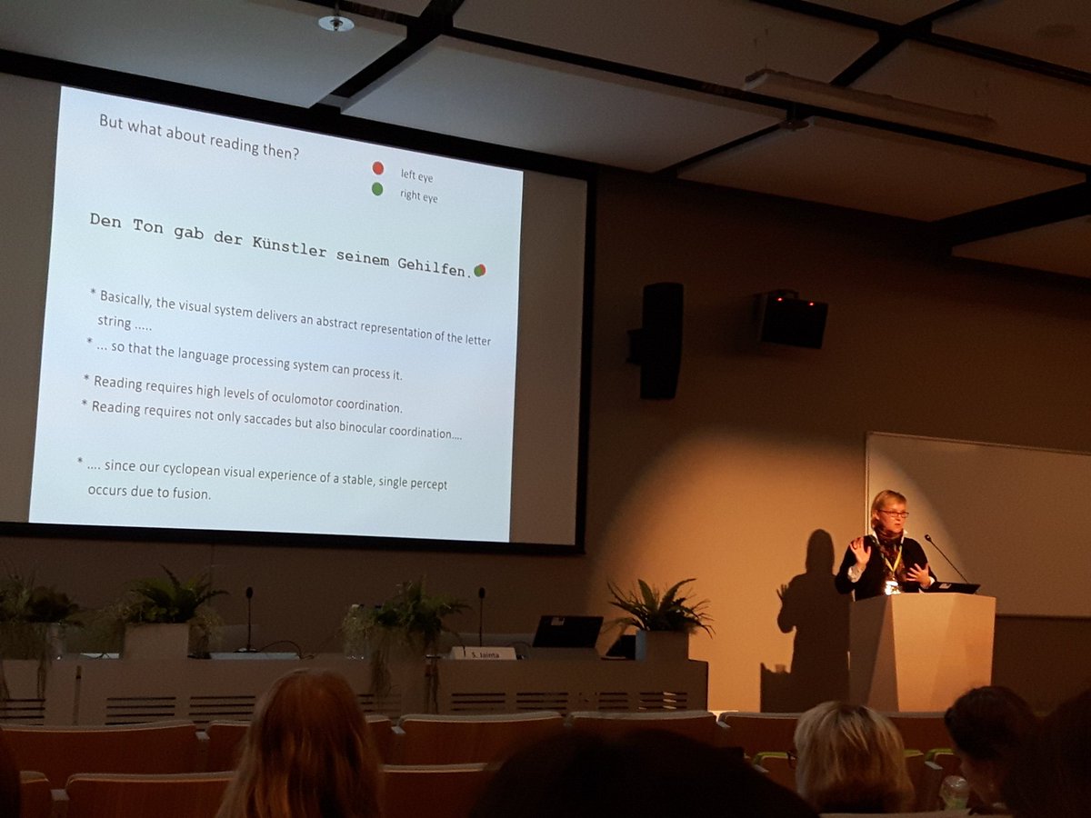 fhnw_io's tweet photo. #VisPEP Dr Stephanie Jainta from the #institute_of_optometry_olten is presenting an excellent speech about #reading and #binocularity https://t.co/sajGPCbAUl
