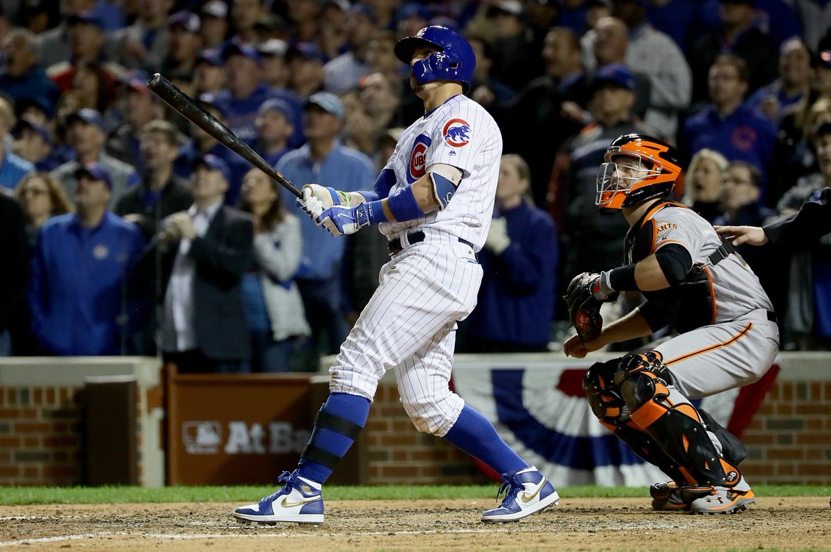 Javier Baez gets the job done with his solo HR in this Air Jordan 1 cleat. ...