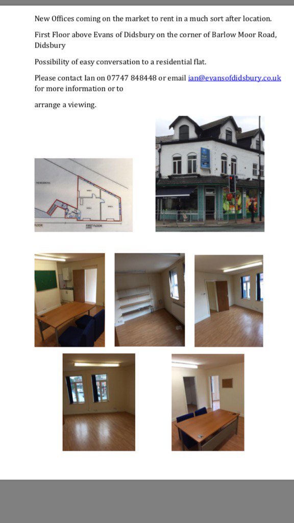 3 good size rooms with plenty of phone and computer points 😃👍