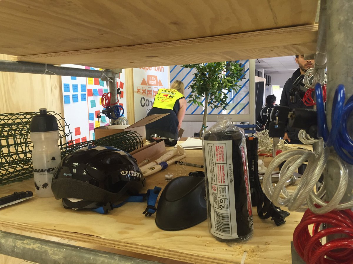 cocreateSANL's tweet image. Let's get creative! @BikeHackCT setting up the #MobilityHack | we will open at 10:30 with Minister @alanwinde