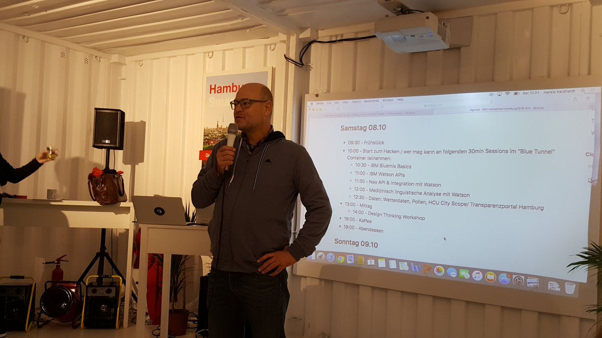 tgau's tweet image. #HackathonHamburg Harald opens up day 2. #IBMHackathon