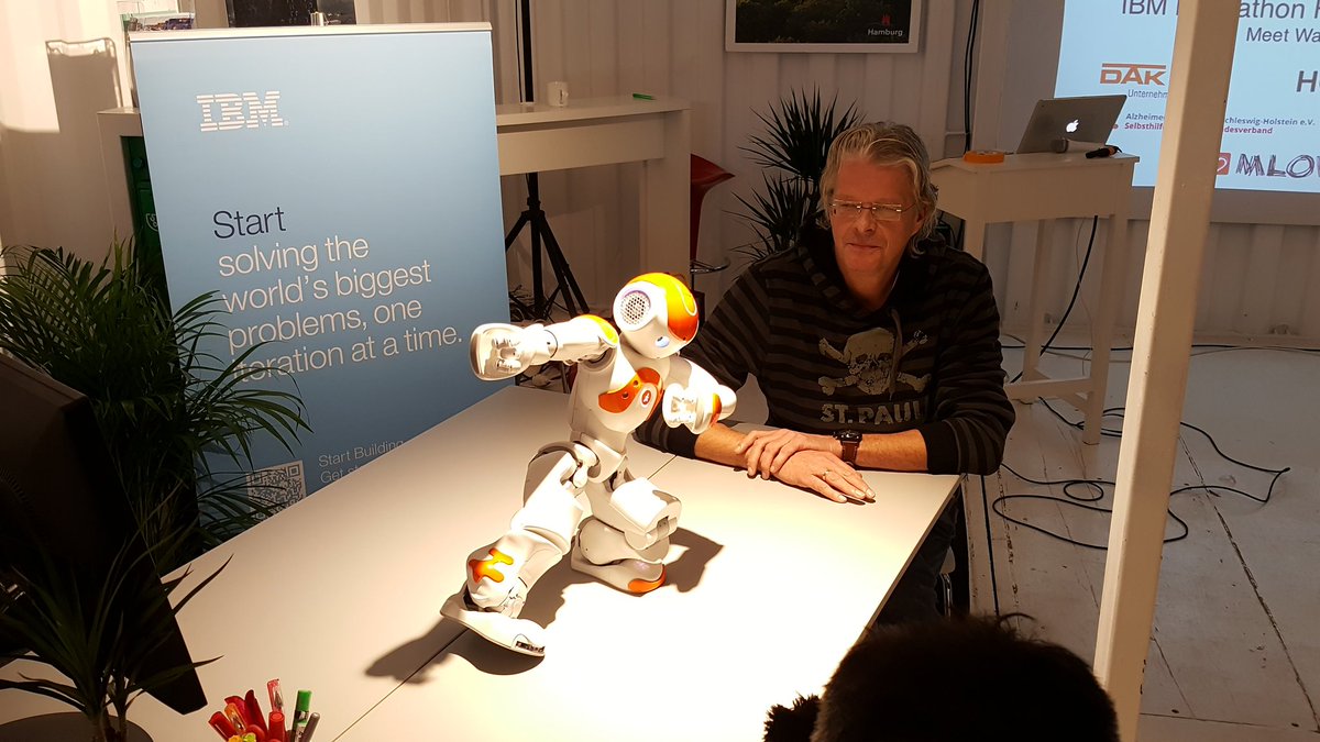 tgau's tweet image. Get into the mood with a bit of tai-chi dance. #HackathonHamburg #IBMHackathon