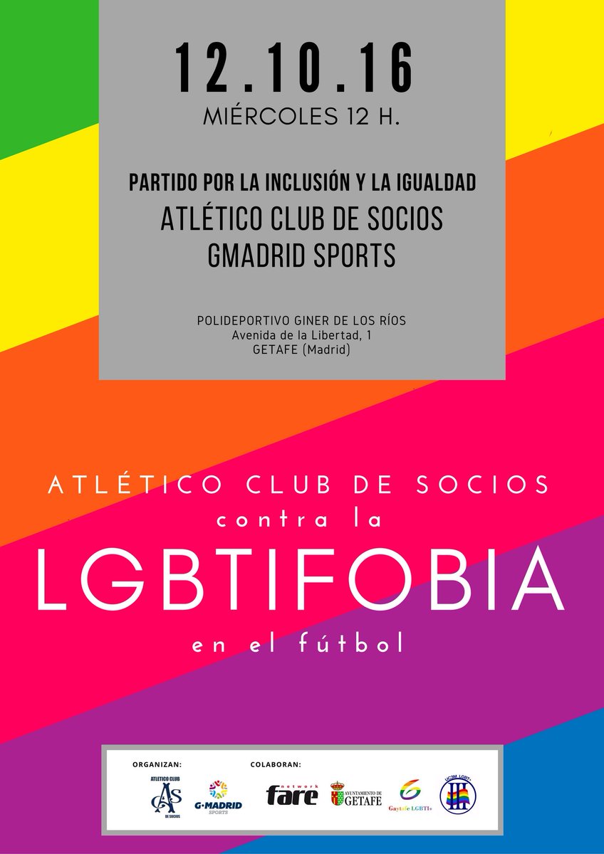 LGBTuc3m's tweet photo. Este miércoles 12, a las 12 tenemos 
partido por la inclusión y la igualdad,
contra la LGBTfobia en el fútbol ❤🌈 https://t.co/apmdf536gC