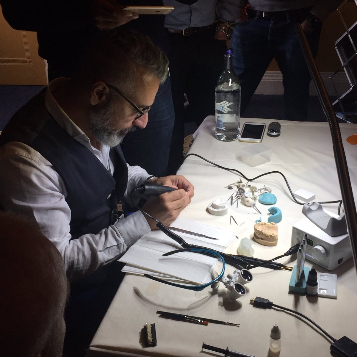 Queenswaylab's tweet photo. Andrea Foshi workshop @BredentUK #bredentgroupdays customising denture teeth using Visio.lign system - incredible! https://t.co/1rnanFC2Fd