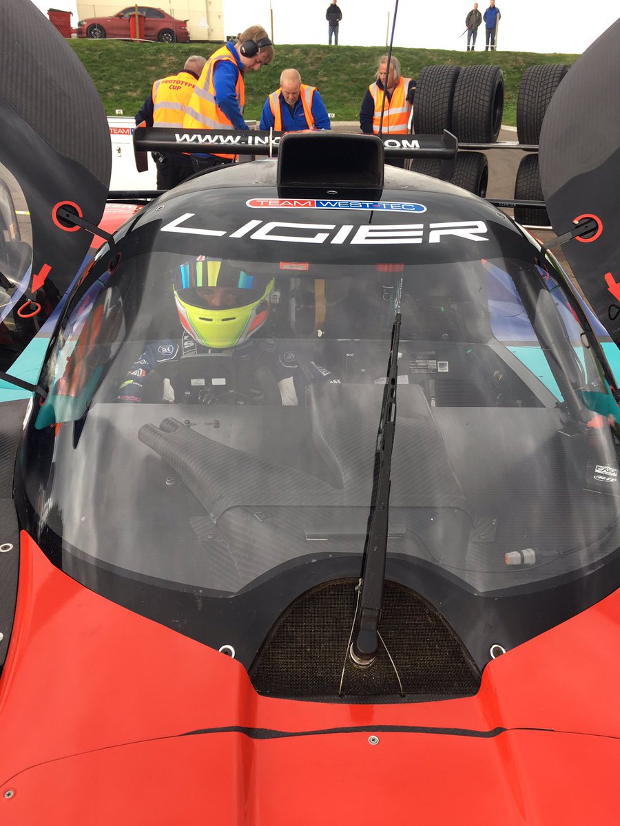 teamwest_tec's tweet photo. @ChristianEngla1 In the car ready for Q1 @prototypecup https://t.co/JrQGEzUSQj