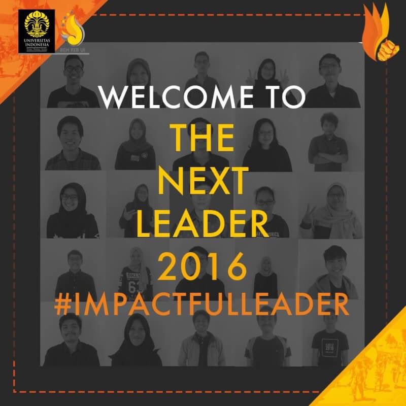 TNL_FEBUI's tweet photo. Welcome to The Next Leader 2016!

The Next Leader FEB UI 2016
#impactfulleader
Beat Leadership with Your Heart https://t.co/iFcrifB0pR