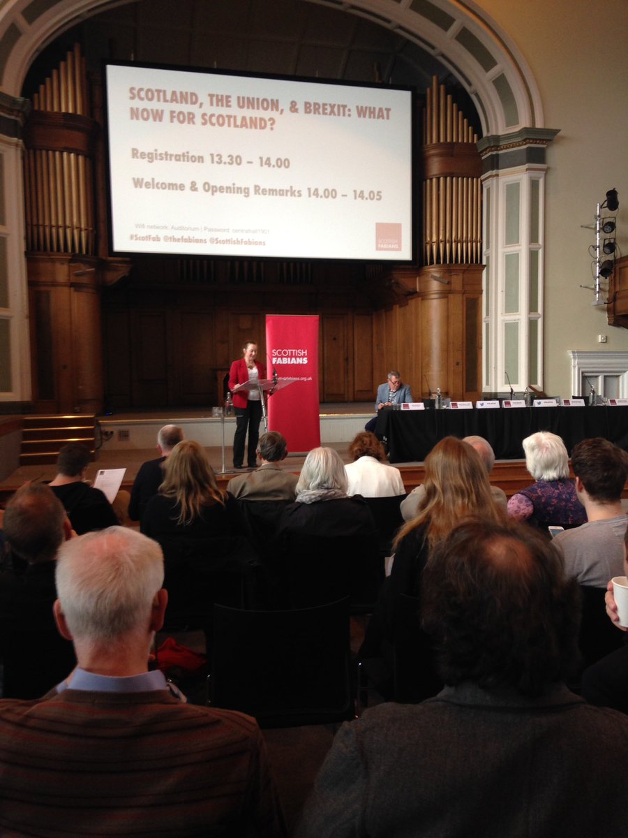 ScottishFabians's tweet photo. Chair of the @ScottishFabians, Catriona Munro kicks off today's event regarding Scotland's future, post-brexit. View tweets at #ScotFab. https://t.co/tmTkm8389O