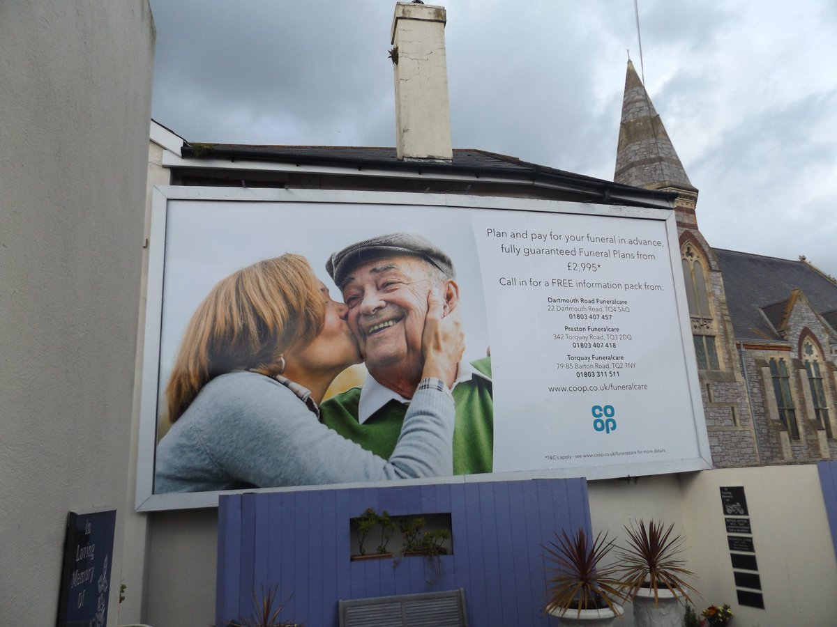 Pleased to be asked again by Co-operative Funeralcare to supply and install new graphics to their roadside advertising hoarding at Paignton.