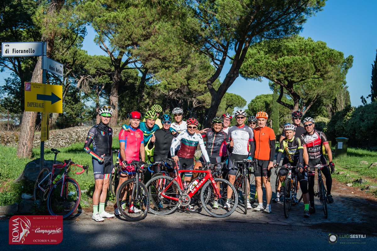 granfondoroma's tweet photo. Today El Diablo Claudio #Chiappucci tested a part of #GranfondoRoma route with some VIPs. / Il villaggio della #GFCR2016 si sta animando... https://t.co/pfPifNbz6C