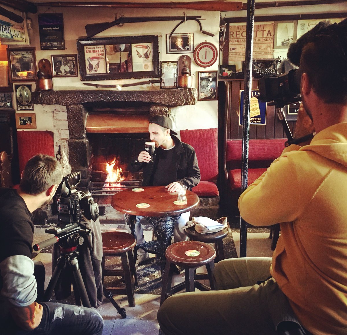 AdamoRuggiero's tweet photo. #Fabulocity pit stop to sip some Guinness at Sean's Bar, the world's oldest pub. Just cause. 🍀 @outtv @TourismIreland @GuinnessIreland https://t.co/PEcdw4I1db
