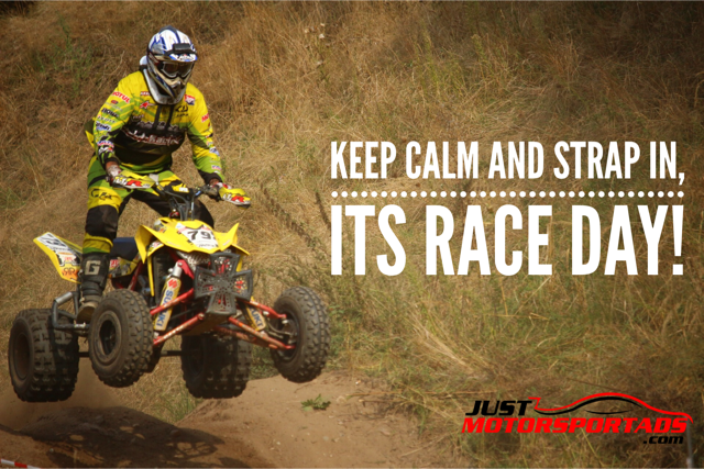 JustMsportAds's tweet photo. "Keep calm and strap in, it's race day!" Have a great #weekend everyone! #Racing #Motorsports https://t.co/TLUpTrvYGy