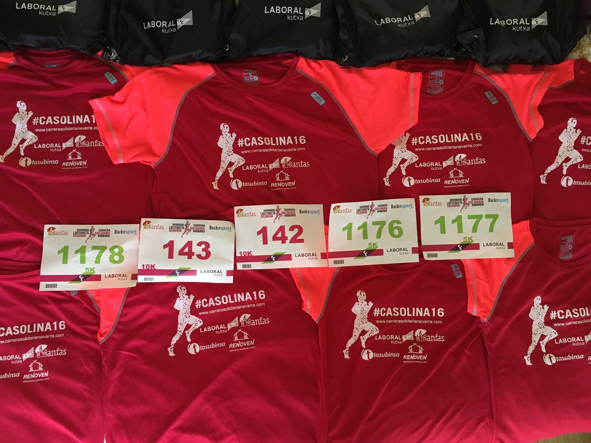 EduElizalde's tweet photo. Todo preparado para el gran día. Mañana vamos a por la #casolina16 #100%solidaria #adoptaundorsal #correxticorrexellos https://t.co/KZGzHJwFw9