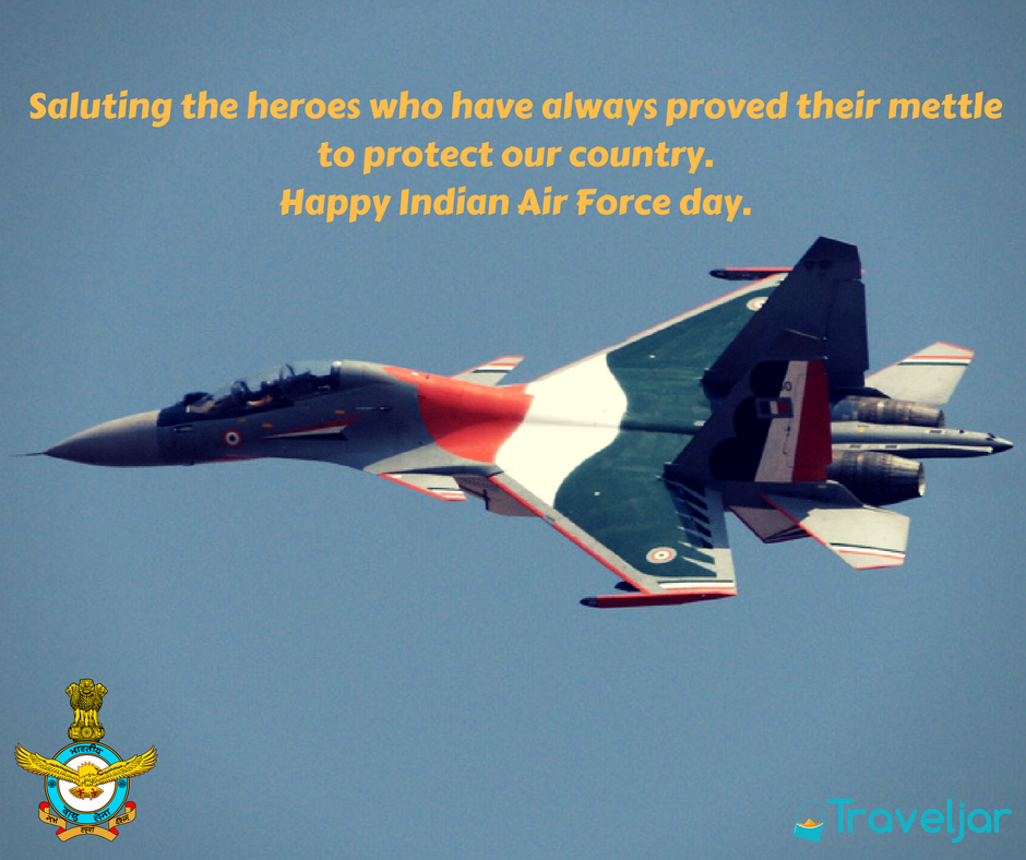 traveljarapp's tweet photo. Saluting the braveheart of the skies .Happy #AirForceDay https://t.co/yrjN6Qz8tH