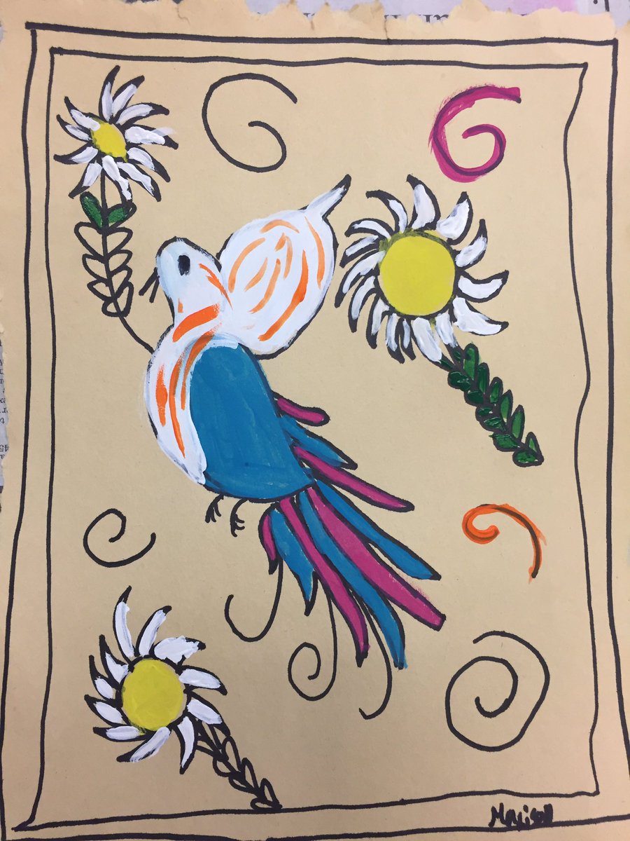 FordMarna's tweet photo. Amate bark paintings in my painting elective today. @losberrosVAPA  @Leachfam6 https://t.co/xMHUpepTj3