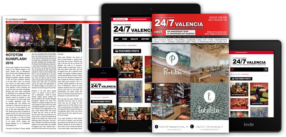 ReciclartStudio's tweet photo. Nuevo proyecto web #responsive para la revista y guía valenciana 24/7 Valencia! https://t.co/UkloeEsgGq https://t.co/72zh5AGdGv