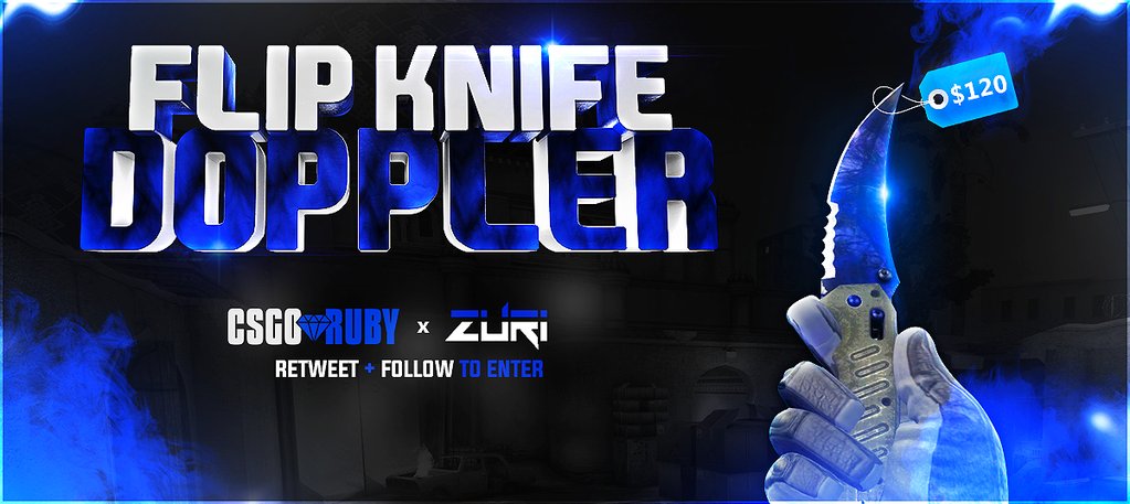 de_ZuRii's tweet image. FLIP KNIFE DOPPLER GIVEAWAY!

Retweet + Follow Me &amp;amp; @CSGORuby to enter!
Winner: October 18