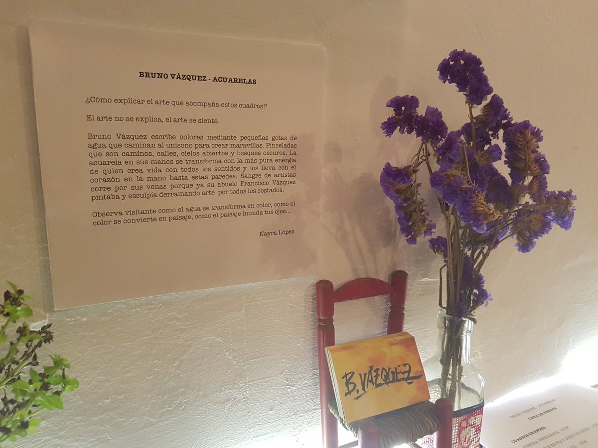 Exposición BRUNO Vázquez  en La Barrica Dulce