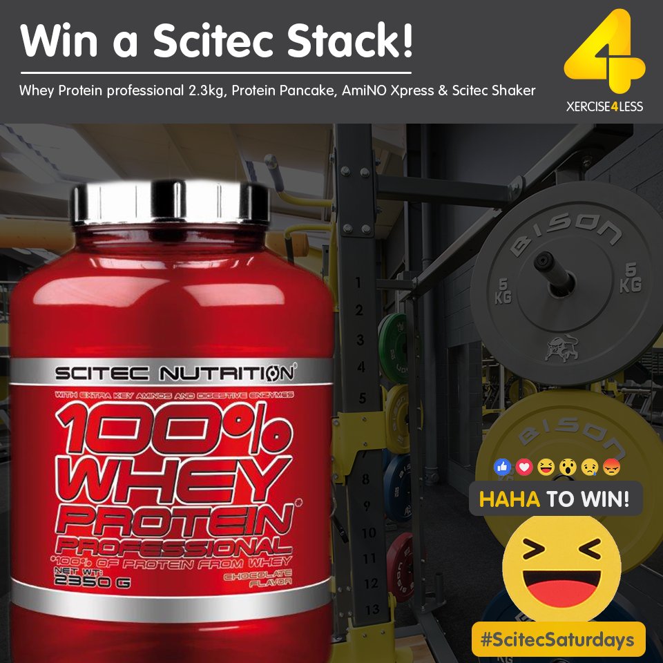 Xercise4Less's tweet photo. It's #ScitecSaturday.. we've got freebies! Send us a "😂" for your chance to win 2.3kg Whey tub, Protein Pancakes, BCAA Xpress &amp; Shaker 😝✌ RT https://t.co/wlB2taIrGE