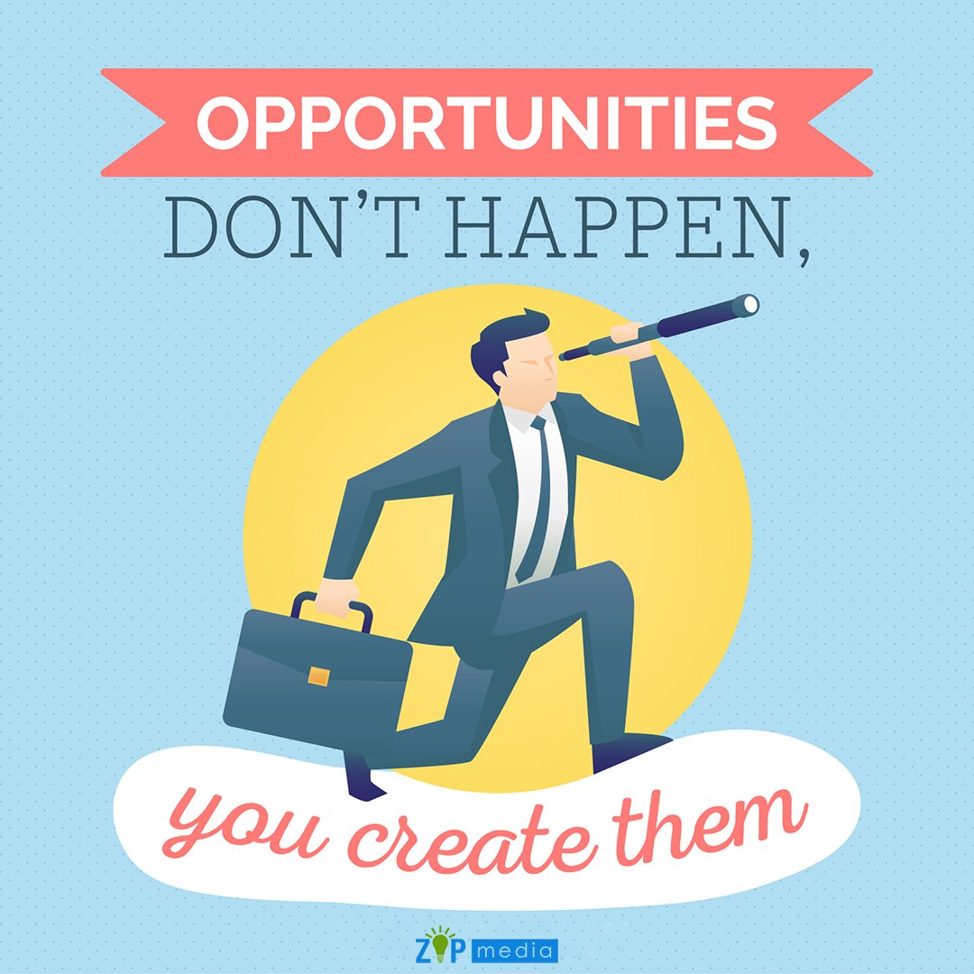 ZopMediatoronto's tweet image. Opportunities Don&apos;t Happen, You Create Them. #ZopMedia
#smallbizwin #selfbelieve #business #inspiration #entrepreneur #motivation