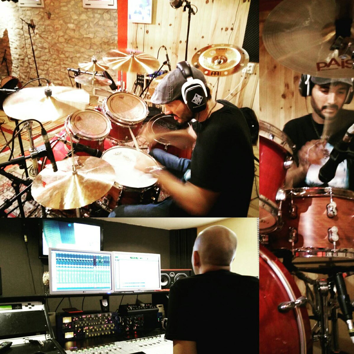 Hoy estamos empezando a grabar el resto de temas en Oxígen Studis, este fin de semana es de Aniol y su manejo de la batería #FlameTime