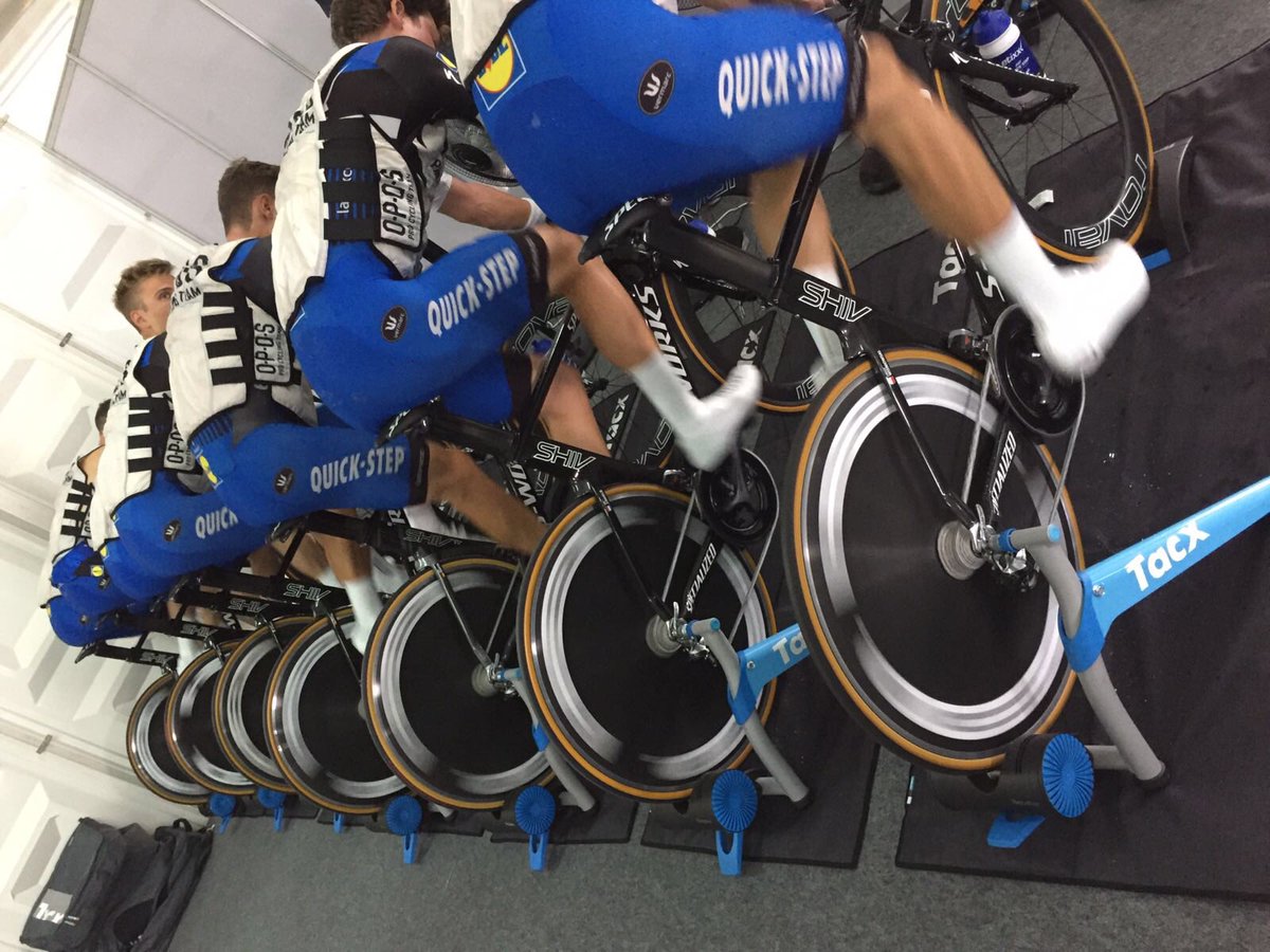 What do you do on a sunny Saturday in Qatar? Go for one last training session ahead of the Worlds TTT race.