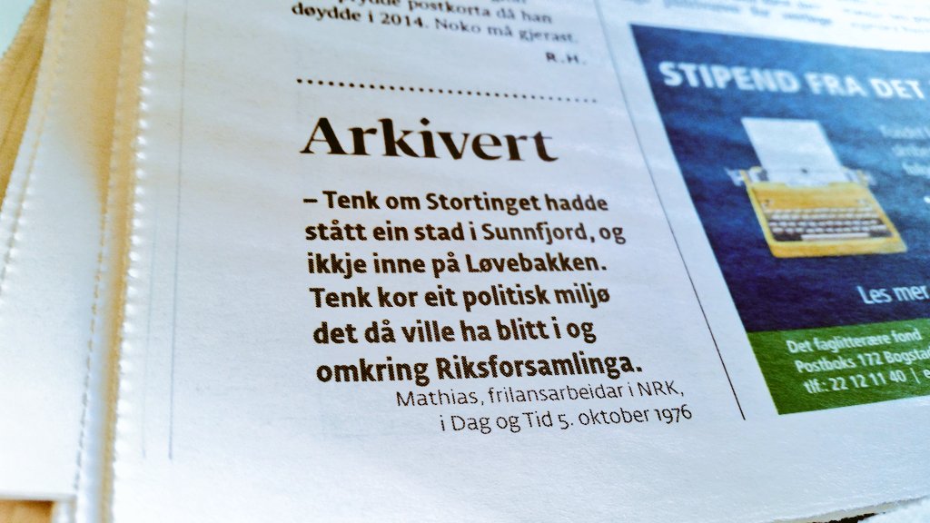 MagnusHalsnes's tweet photo. Stortinget i #Sunnfjord. Eg veit ikkje heilt kva eg skal tru eller tenke. Kunne vore handlinga i ei ny bok av Kaspar Colling Nielsen #Tenkom https://t.co/ozAMd6KREE