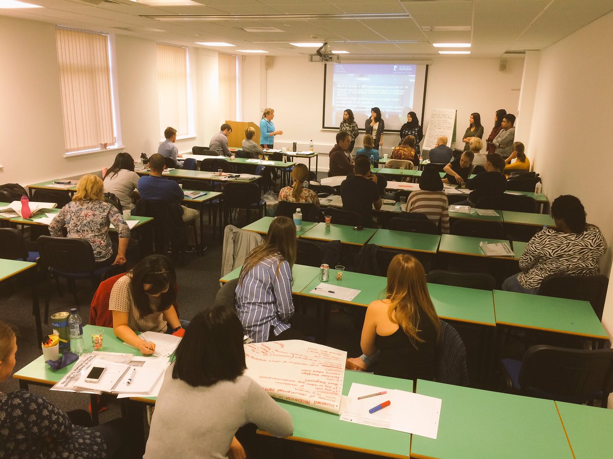 fimo18's tweet photo. #uonmasterclass participants presenting QI projects. These r the PA leaders of the future! #communityofpractice @exerciseworks @RogerKerry1 https://t.co/Ptp39FUGyl