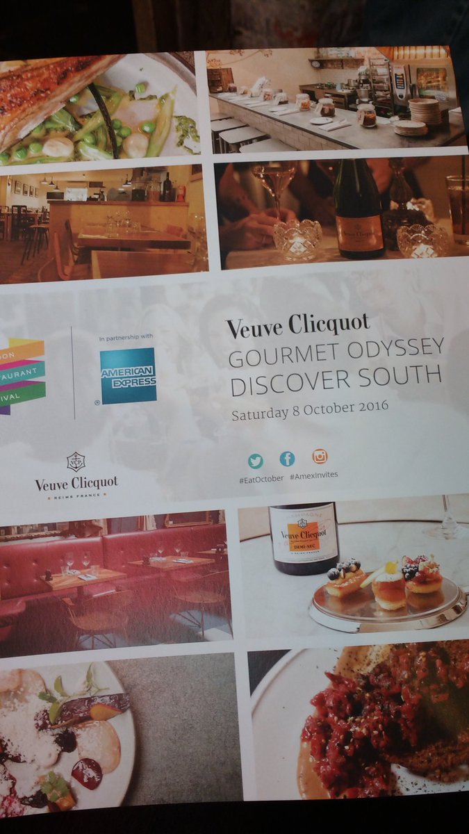 London Restaurant Festival with Amex and Veuve Clicquot....how about Peak District Restaurant festival .......