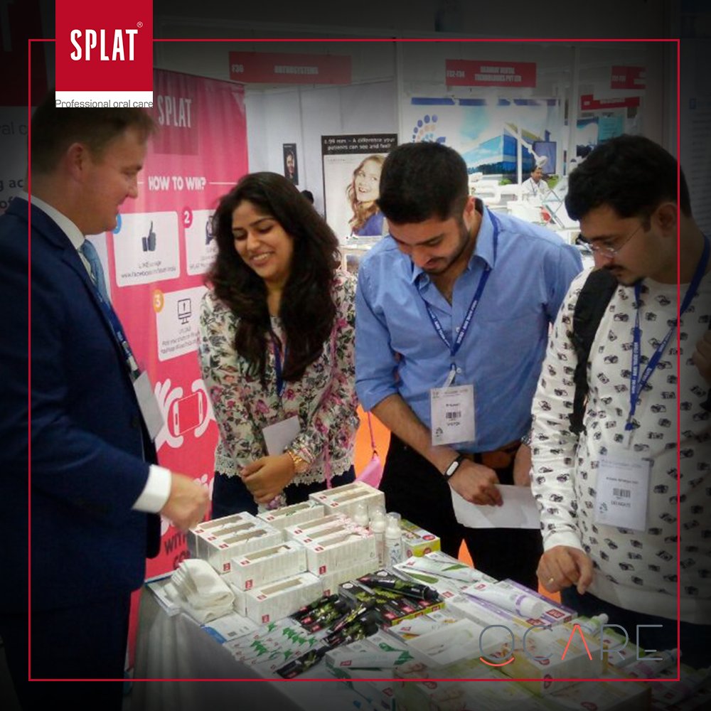 OcareDental's tweet photo. inquisitive students at our #splatindia booth WDS #startup #healthtech @ravikikan @RajeevChitguppi @Neeraj_Sheth @KoshaTimbadia @drtanvirane https://t.co/o4E4uwjvQ5