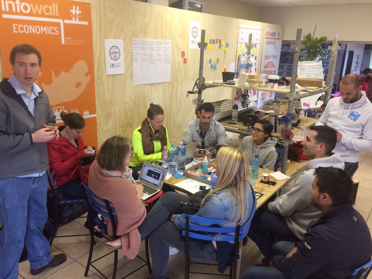BikeHackCT's tweet image. The #cyclingcollective hard at work and getting ready for the next #bikehack. Make sure to join at 13:30 or tomorrow. #2move @cocreateSA