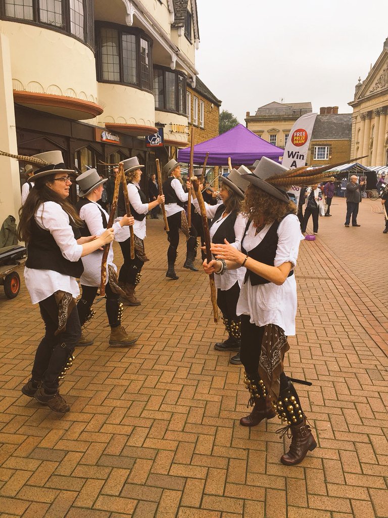 Dancing out in Banbury today for our local folk festival #morris