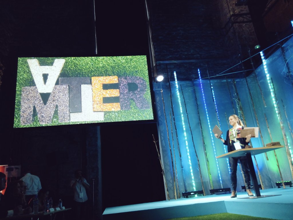 alexfarlander's tweet image. Matter team is on the stage of the Grande Finale with their incredible design plates made of wine&amp;amp;beer&amp;amp;coffee production waste #CLP2016