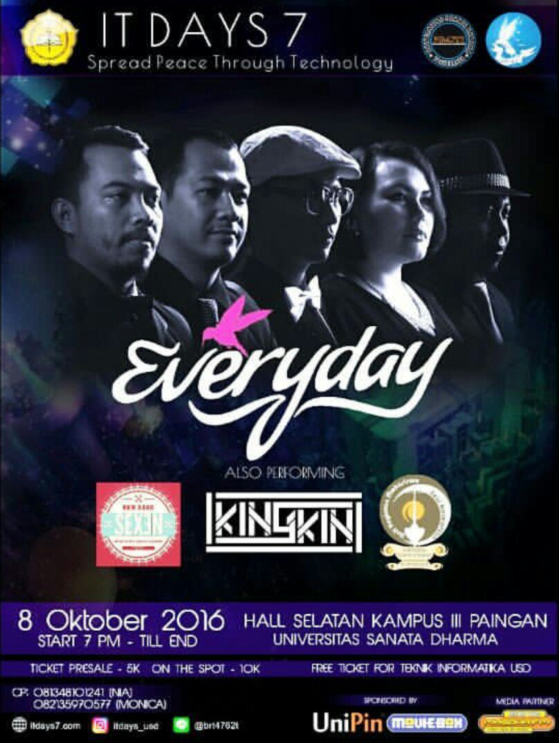 Kuy merapat!!! Ada <a href="/Sekar_usd/">Seni Karawitan USD</a> di acara malam puncak IT days!! Semangaatt
(/^o^)/\(^o^\)