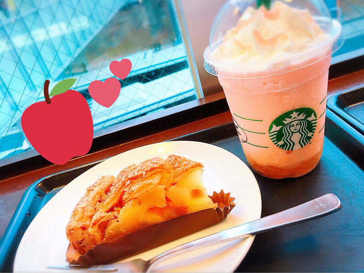 S2Vcxmk's tweet photo. 昨日だけどスタバで新作のピーチクリームフラ��チーノ飲んだ🍑💓結構あっさりしててババロアとめっちゃあっとる😚アップルパイも食べた🍎サクサクしっとりでうまかったぁ😋 https://t.co/TZgrWONa95