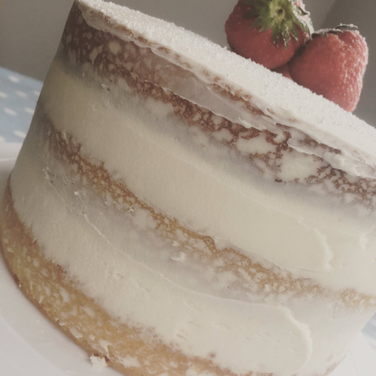 Celebrating Saturday with a #nakedcake #Strawberries #blueberries #cake #leeds