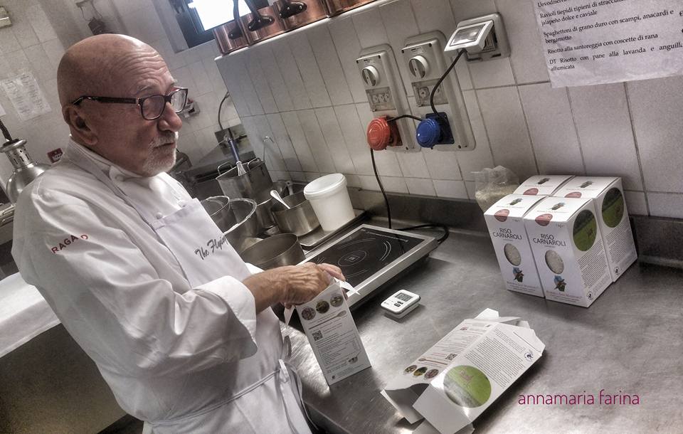 riservaSmassimo's tweet photo. Risotto carnaroli Riserva San Massimo alle Prime Alture presso @LocandaNotaio con i Ceffi e gli Chef #FlyingCeff solo vero #carnaroli https://t.co/IZQCVT4vNt