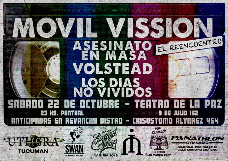 volsteadtuc's tweet photo. a las 19 hs en Salon Pueyrredon tocan los Movil...en Tucuman los esperamos ansiosos para festejar nuestros 19 años... el 22/10 en el Teatro! https://t.co/RxBolkwCV4