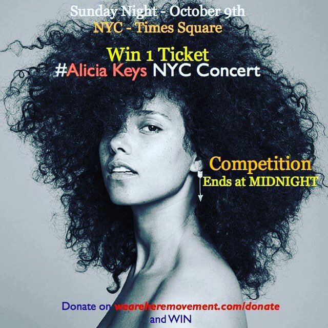 servingthecity's tweet photo. Win #AliciaKeys #AKNY concert tomorrow night Ticket - Sold Out!
Donate to #wearehere and Win!
https://t.co/cmXNdQImsT https://t.co/GFwslbjeta