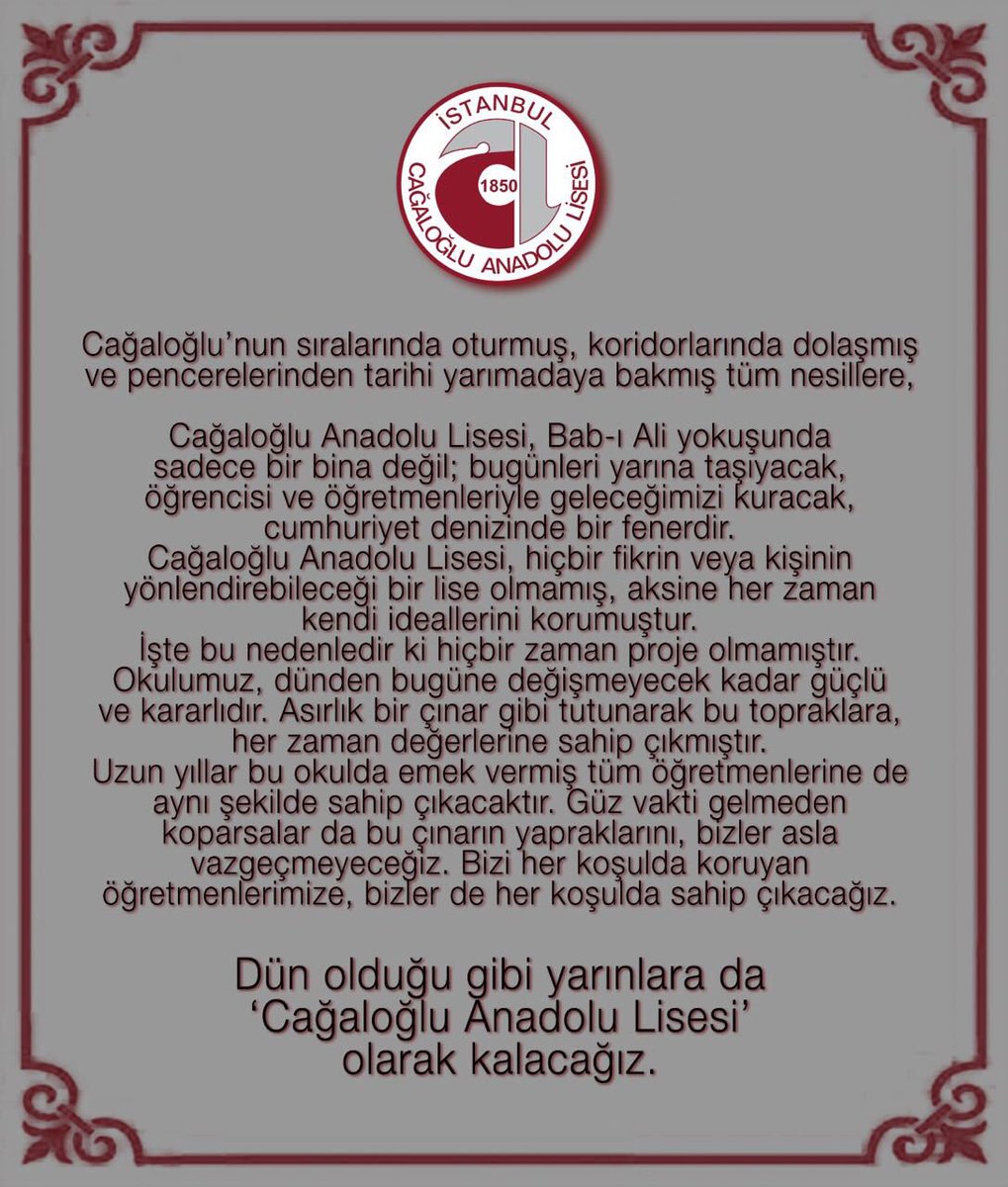 CAL_Mezunlari's tweet photo. #calbizim
#unutmacagaloglu
#ogretmenimedokunma
#projenizdegiliz https://t.co/CRTV2Vb59R