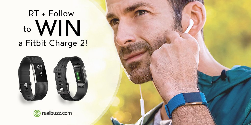 Get your hands on a new Fitbit Charge 2. RT + Follow for your chance to #win our #competition. #realbuzzCharge2