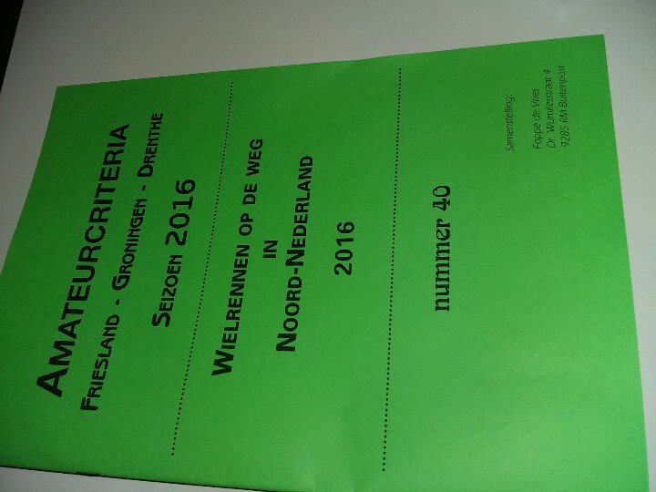 Foppe de Vries heeft 'Amateurcriteria Friesland-Groningen-Drenthe' gereed. <a href="/jeffvermeulen/">Jeff Vermeulen</a> is criteriumkoning v 2016!