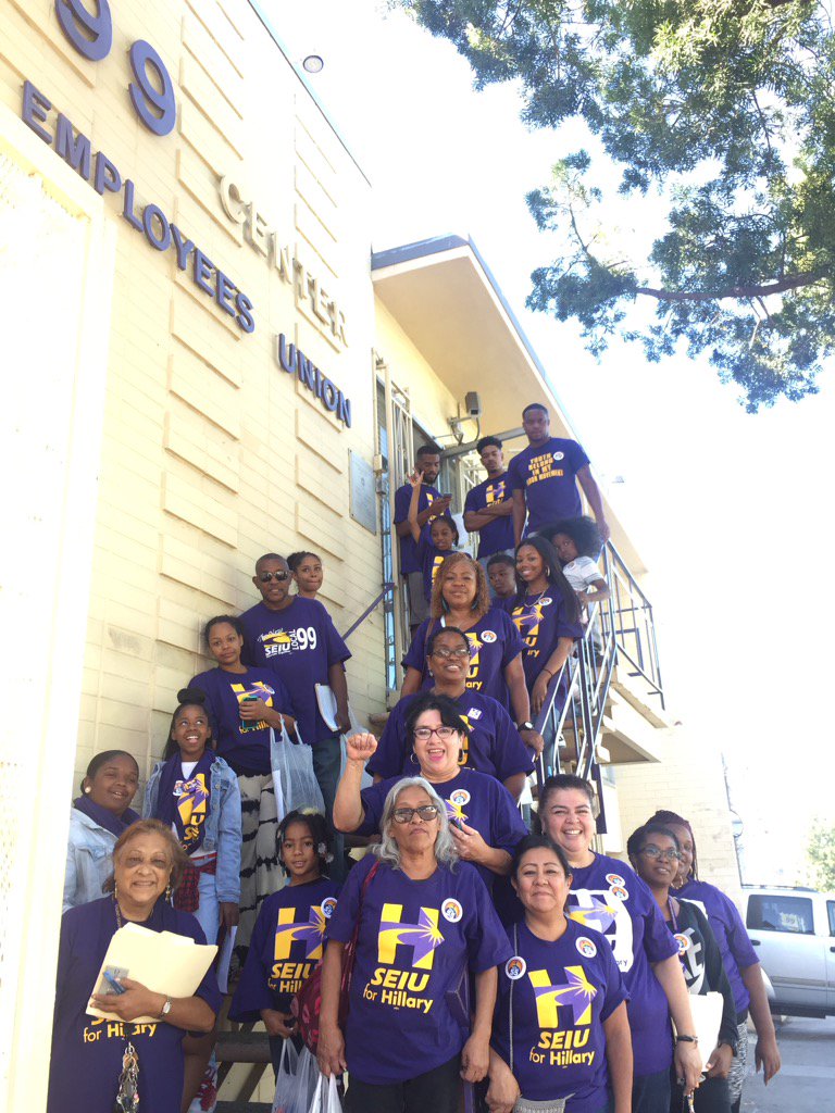 SEIULocal99's tweet photo. Education Workers United ready to knock on doors this a.m. for #YesOn55! #CACantGoBack #WeMakeSchoolsGreat #Prop55 https://t.co/ERrXyA1NFs