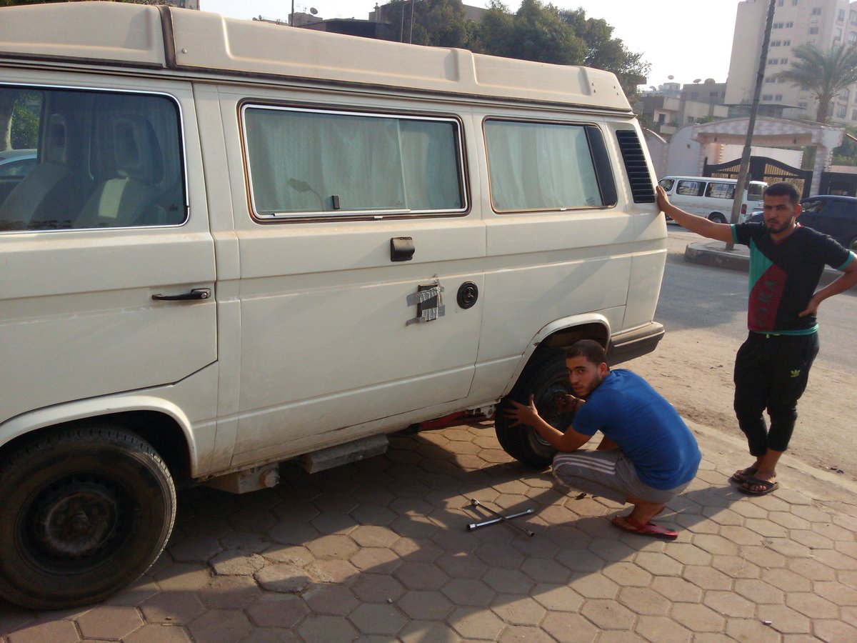 makerexpress_'s tweet photo. New tires, the #makerexpress is getting ready for the 5000 Kilometers road trip across Egypt with @teshbook and @S3Geeks https://t.co/OU5KOwBV33