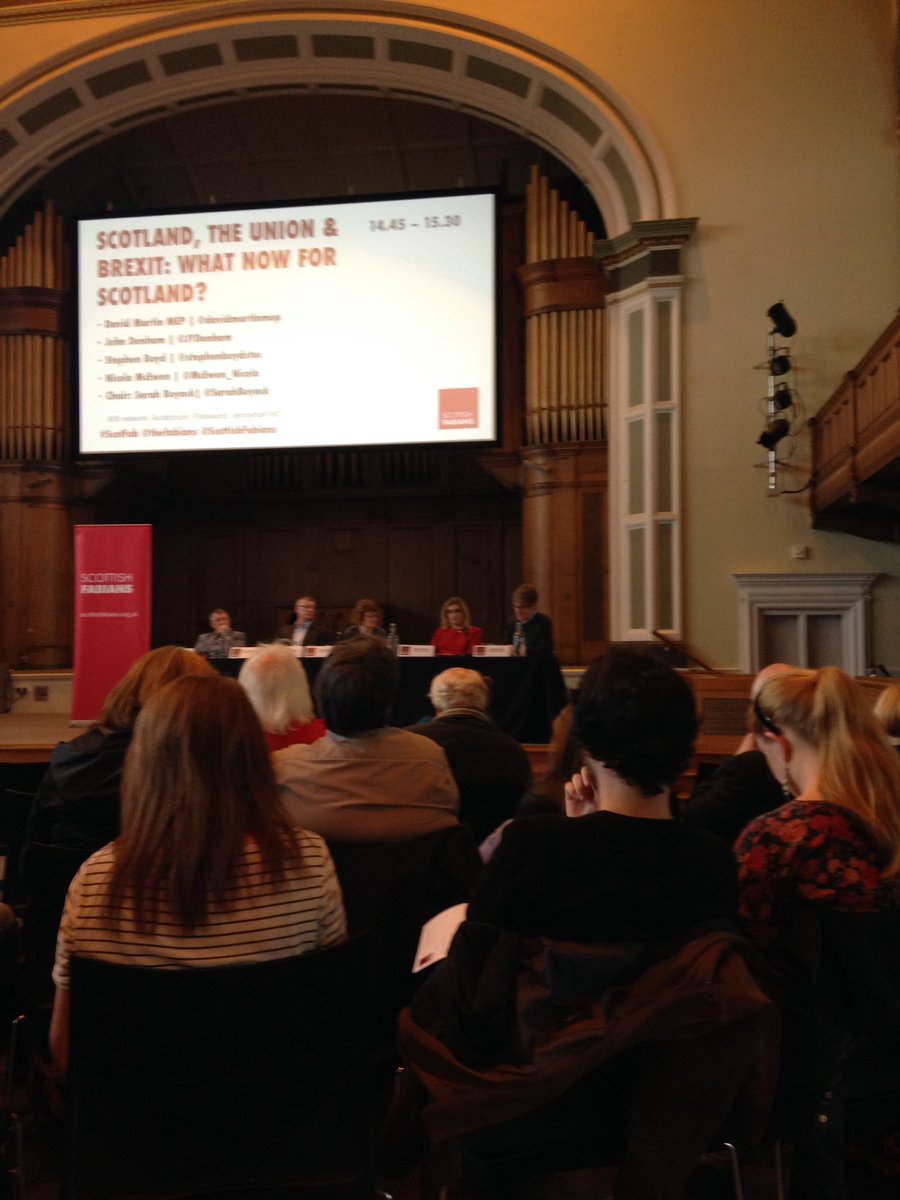ScottishFabians's tweet photo. At #ScotFab @stephenboydstuc is critical of many stated economic opportunities promised by leave campaign, particularly on industrial policy https://t.co/DcLUYqHmlW
