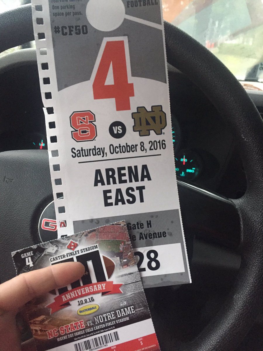 chris_cullom's tweet photo. Haven't missed a home @PackFootball game since 2002. Streak remaining intact! Beat it #Matthew #BeatNotreDame #gopack #wetwolf #1Pack1Goal https://t.co/vnkQbGxWJQ
