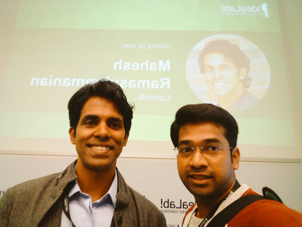 bhushan_UWH's tweet photo. With Mahesh @whu_idealab #idealab16 #loomAi https://t.co/vd6jMTRE70
