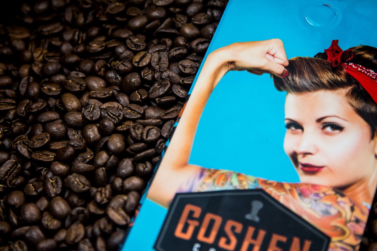 The #weekend is here! Enjoy this pic of some dark delicious #coffee beans to get you in the mood for #adventure. #goshencoffee #roastloud